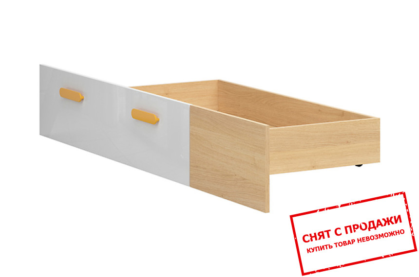 Ящик к кровати 90 Wesker SZU BRW Дуб натуральный/белый глянец