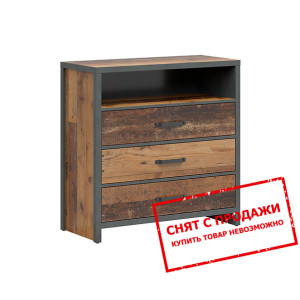 Комод Weston KOM3S BRW с 3 ящиками Сосна состарена...