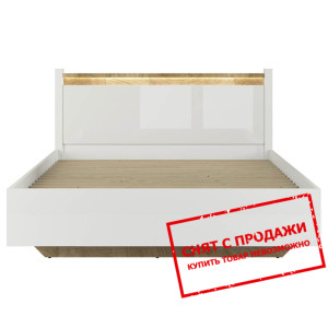 Кровать (каркас) LOZ/160/A Alameda BRW Белый гляне...