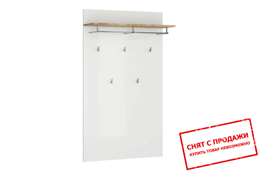 Вешалка Alameda WIE BRW настенная Белый глянец/дуб вестминстер