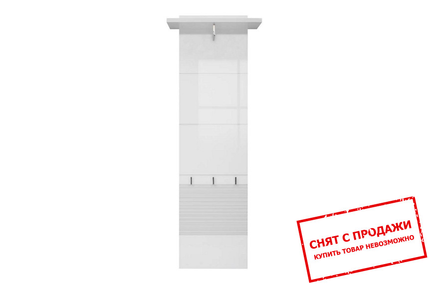 Вешалка Flames PAN/15/5 BRW настенная Белый/белый глянец