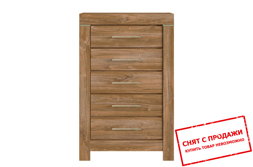 Комод Gent KOM5S/10/7 BRW с 5 ящиками Дуб стирлинг