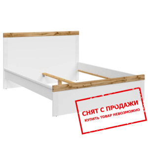 Кровать (каркас) LOZ/140 Holten BRW Белый/белый гл...
