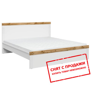 Кровать (каркас) LOZ/180 Holten BRW Белый/белый гл...