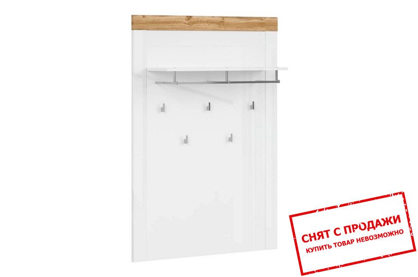 Вешалка Holten WIE BRW настенная Белый/белый глянец