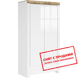 Шкаф Holten SZF2D1S BRW 2-дверный Белый/белый глян...