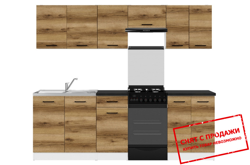 Кухня Junona Line 230 Дуб делано светлый/Белый BRW