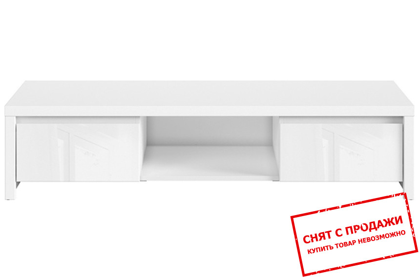 Тумба под телевизор Каспиан Белый/белый блеск RTV2S BRW