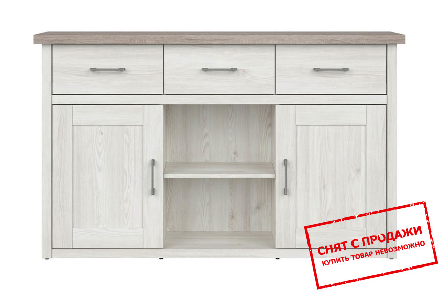 Комод Luca Juzi KOM2D3S BRW 2-дверный с 3 ящиками Лиственница сибиу светлая/дуб сонома темный