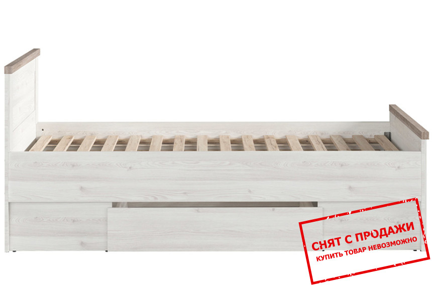 Кровать (каркас) Luca Juzi LOZ90 BRW односпальная Лиственница сибиу светлая/дуб сонома темный