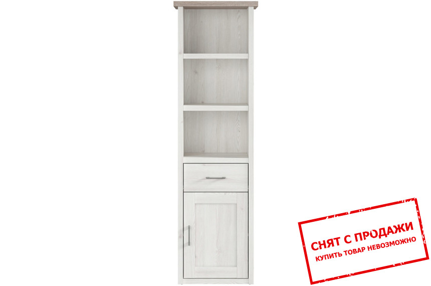 Стеллаж Luca Juzi REG1D1S BRW 1-дверный с 1 ящиком Лиственница сибиу светлая/дуб сонома темный