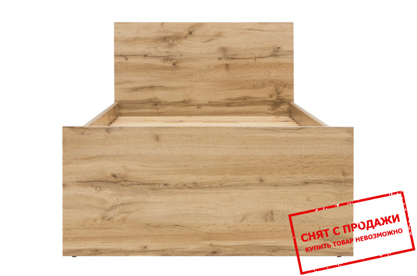 Кровать (каркас) Злата / Zele LOZ90 БРВ односпальная Дуб тахо/белый матовый