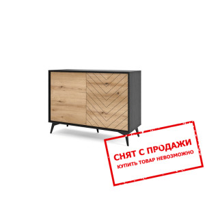 Комод Adamant 2D/104 2-дверный Дуб эвок/черный