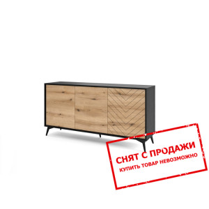 Комод Adamant 3D/154 3-дверный Дуб эвок/черный