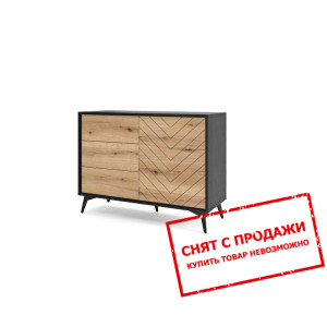 Комод Adamant 1D3S/104 1-дверный с 3 ящиками Дуб эвок/черный