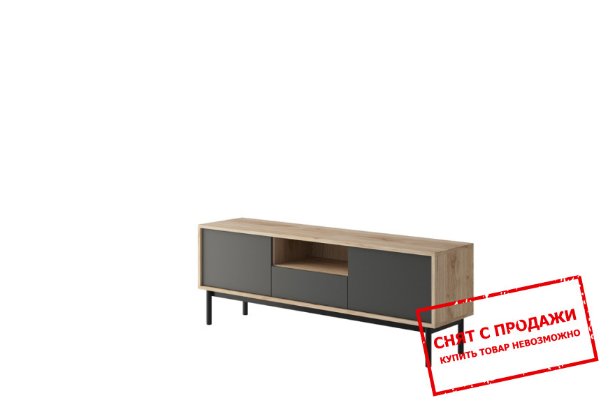 Тумба под ТВ Asic 2D1S/154 2-дверная с 1 ящиком Джексон хикори/графит