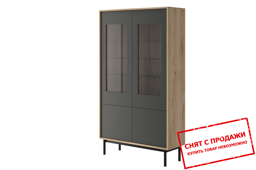 Витрина Asic 4D2W/104 4-дверная Джексон хикори/графит