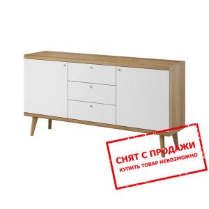 Комод Crimo 2D3S/160 2-дверный с 3 ящиками Дуб ривьера/белый