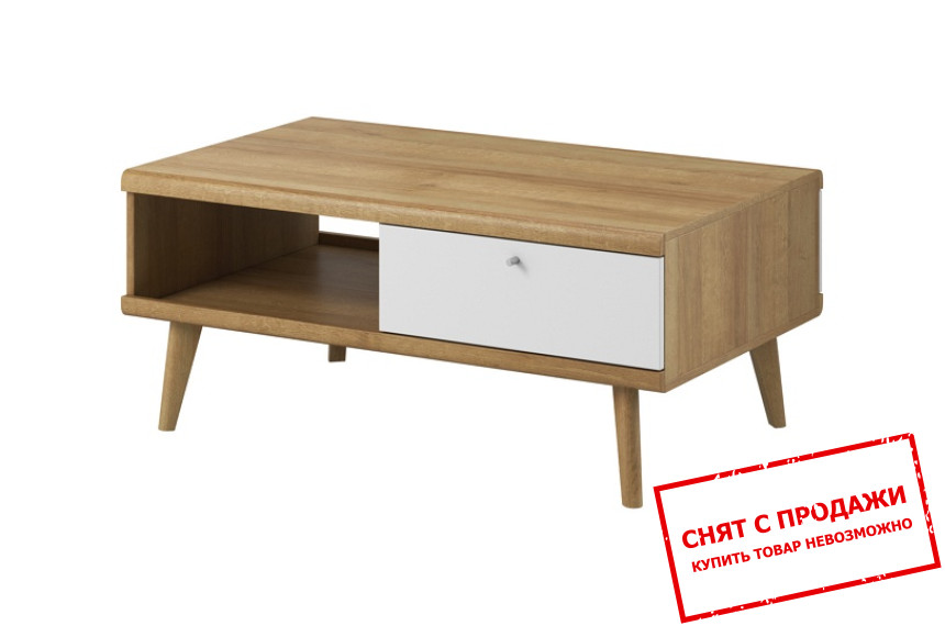 Стол журнальный Crimo 107 Дуб ривьера/белый