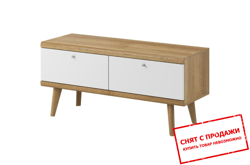 Тумба под ТВ Crimo 2D/107 2-дверная Дуб ривьера/белый