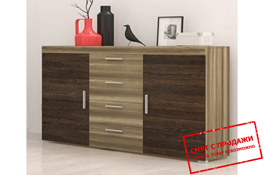 Комод Dom 2D4S/150 2-дверный с 4 ящиками