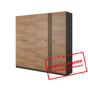 Шкаф платяной Deco 4D/220 4-дверный Дуб крафт золо...