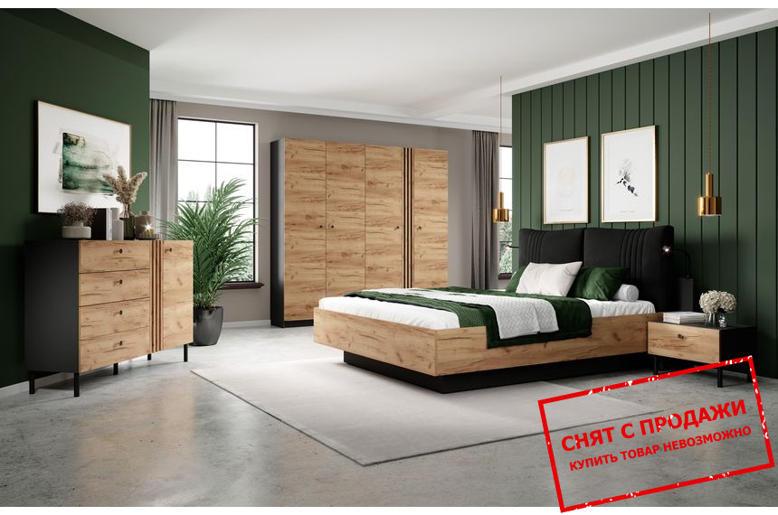 Набор мебели в спальню Deco Дуб крафт золотой/антрацит