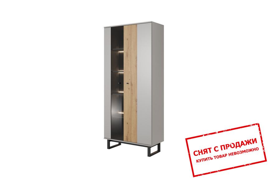 Витрина высокая Л/П Flavio 2D1W/90