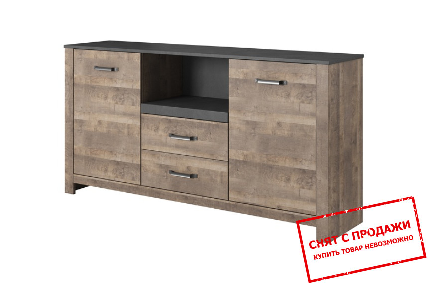 Комод Sand 2D2S/165 2-дверный с 2 ящиками Дуб санд гранж/матера