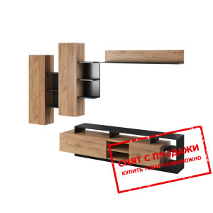 Стенка в гостиную Alva Дуб крафт/антрацит...