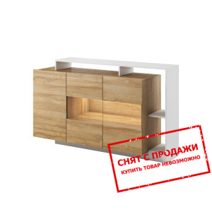 Комод Alva 3D2W/155 3-дверный Дуб грандсон/белый