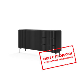 Комод Perfect Home Мути / Muti 2D3S/147 2-дверный с 3 ящиками Черный