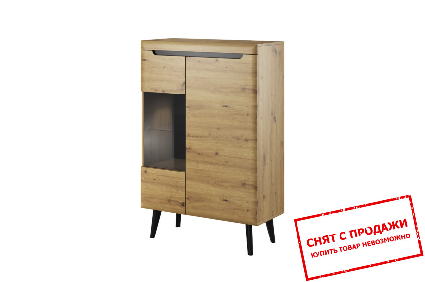 Витрина низкая Norven дуб артизан 2D1W/90