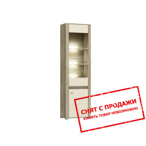 Витрина Pari 2D1W/60 2-дверная Кантри серый/глянец...