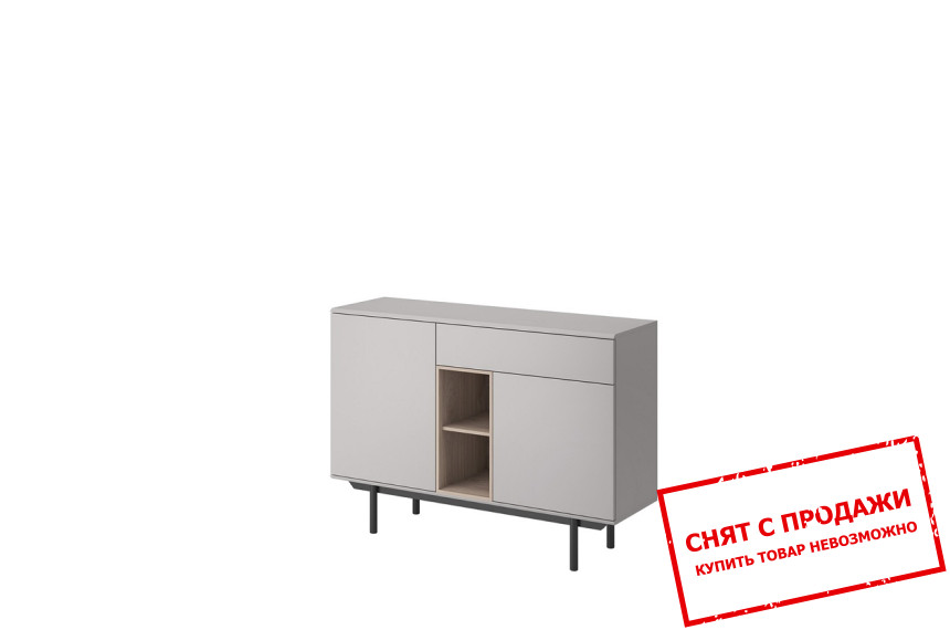 Комод Pinox 2D1S/125 2-дверный с 1 ящиком Серый/джексон хикори