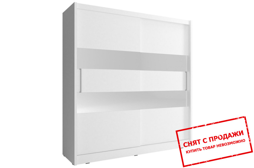 Шкаф-купе Мая II / Maja II 180 Perfect Home 2-дверный с зеркалом Белый