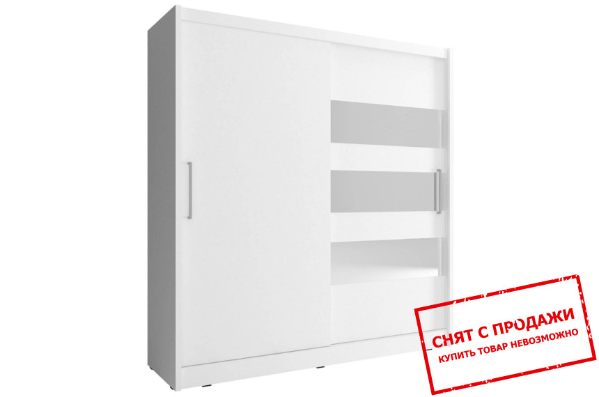 Шкаф-купе Мая III / Maja III 180 Perfect Home 2-дверный с зеркалом Белый