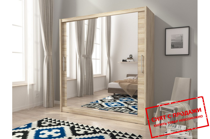 Шкаф-купе Мая VI / Maja VI 180 Perfect Home 2-дверный с зеркалом Дуб сонома