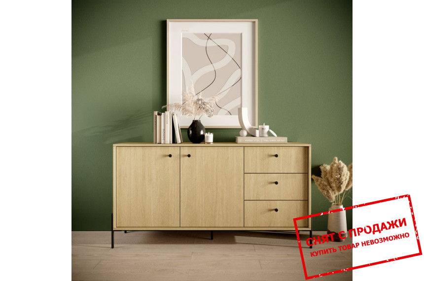 Комод Perfect Home Сканди / Scandi 2D3S/153 2-дверный с 3 ящиками Дуб сканди/ель сканди