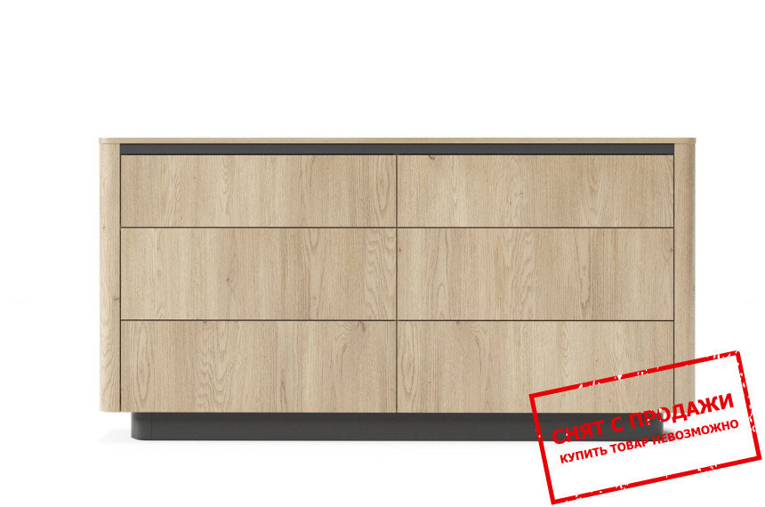 Комод Perfect Home Торро / Torro 6S/163 с 6 ящиками Дуб кремона/черный