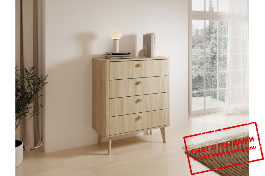 Комод Perfect Home Вики / Viki 4S/88 с 4 ящиками Дуб бариста