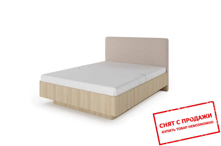 Кровать (каркас) Perfect Home Вики / Viki 160 с мягким изголовьем двухспальная Дуб бариста