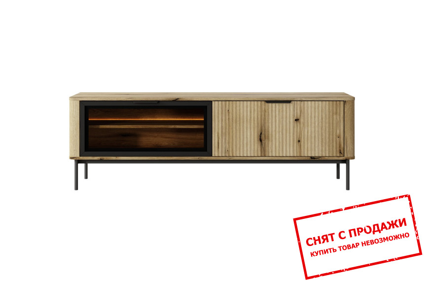 Тумба под ТВ с подсветкой Perfect Home Вилсон / Wilson 2D/163 2-дверная Дуб эвок