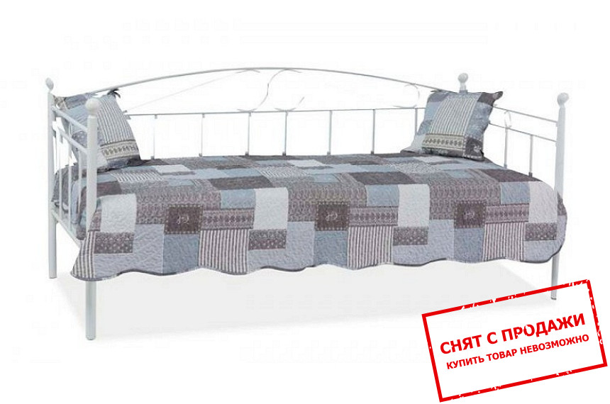 Кровать металлическая (с основанием) Signal Ankara 90х200 односпальная Белый