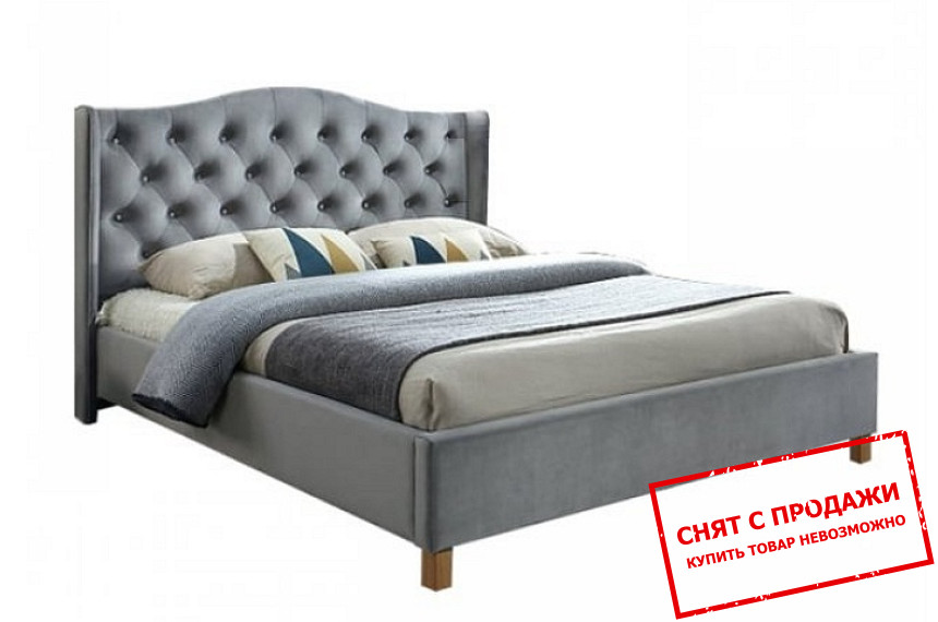 Кровать (с ламелями) Signal Aspen Velvet 160х200 двуспальная