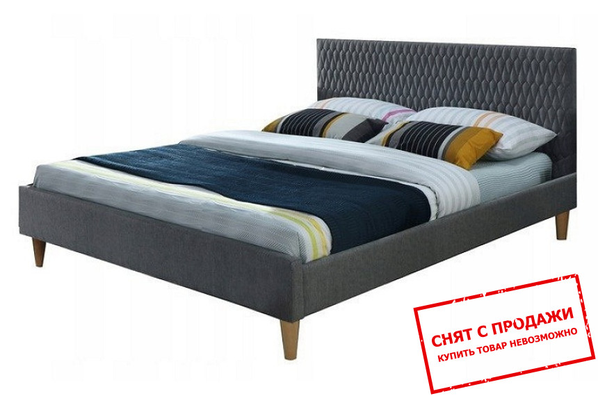 Кровать (с ламелями) Signal Azurro Velvet 160х200 двуспальная