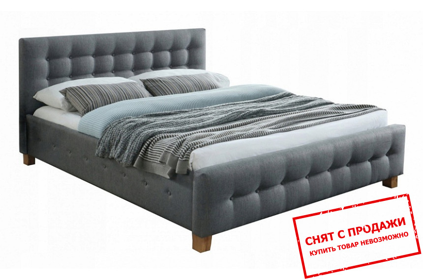 Кровать (с ламелями) Signal Barcelona 160х200 двуспальная Серый