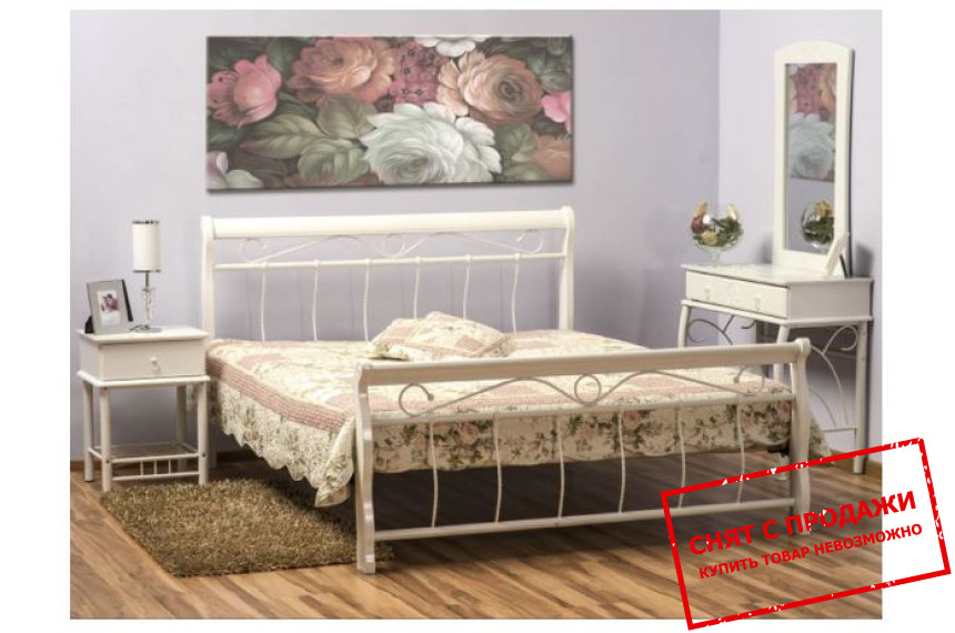 Кровать полуторная Signal Venecja 120x200 белый
