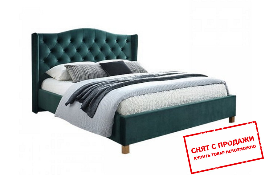 Кровать (с ламелями) Signal Aspen 140x200 Velvet двуспальная