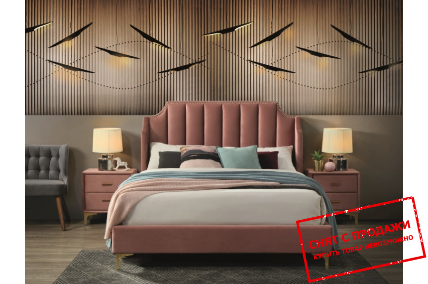 Кровать (с ламелями) Signal Monako 160x200 Velvet двуспальная